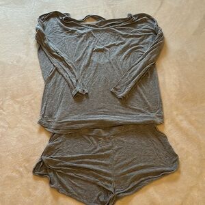 Adore Me Longsleeve and Shorts PJ Set